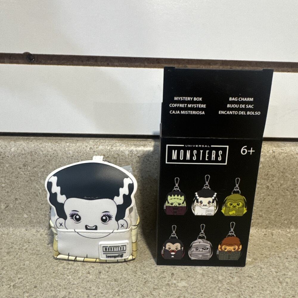 Loungefly Universal Monsters Mystery Box - BRIDE Micro Backpack Charm Keychain